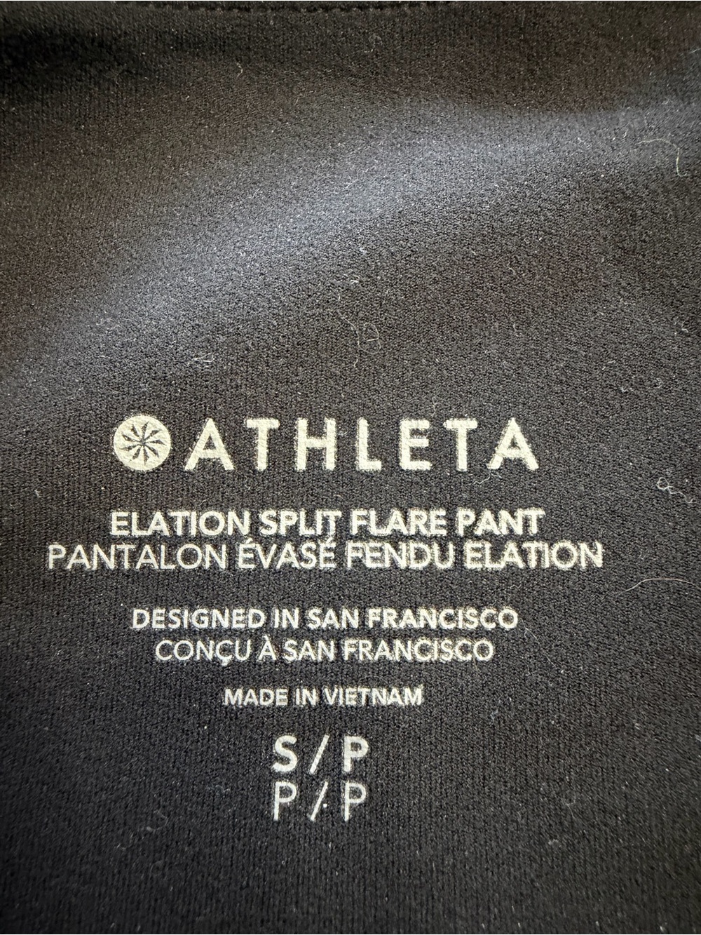 Athleta Women’s Sz S Black Elation Split Leg Flare Pants Leggings Activewear - Picture 4 of 6